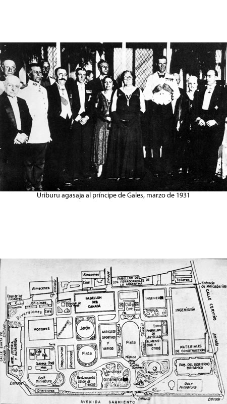 Planta de la Exposición británica de 1931, en las instalaciones de la Sociedad rural en Buenos Aires